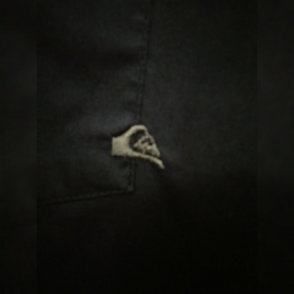 Quicksilver Embroidered Button Down Long Sleeve -M - image 3